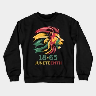 Juneteenth Men Women African American black lion 1865 king Crewneck Sweatshirt